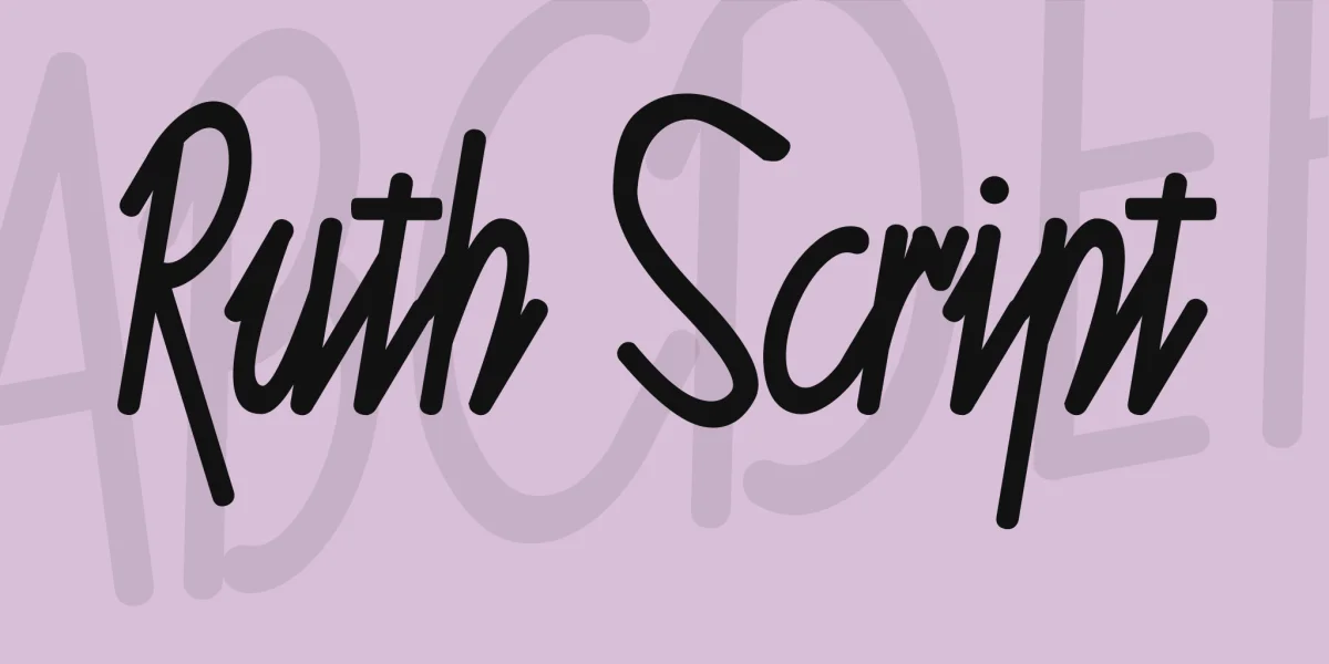 Ruth Script Font