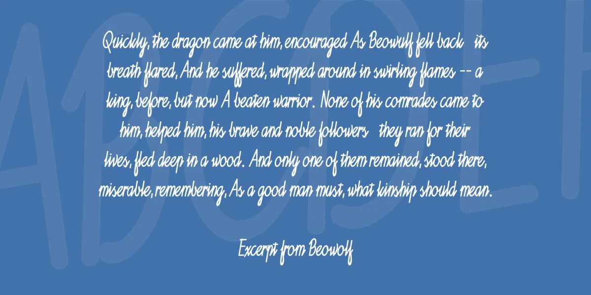 Ruth Script Font preview 3