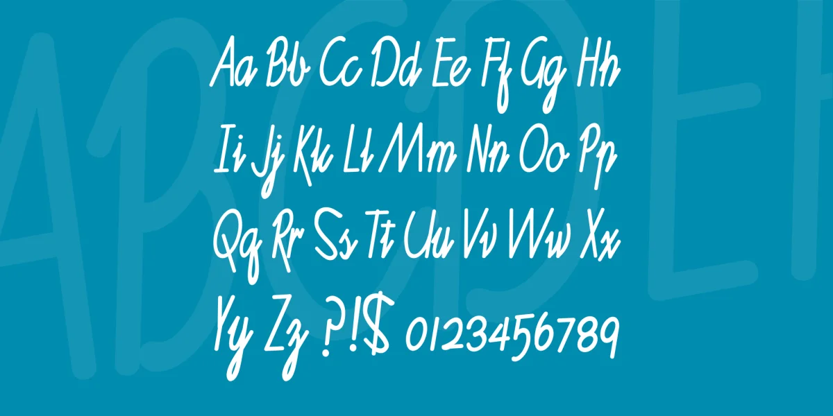 Ruth Script Font preview 4