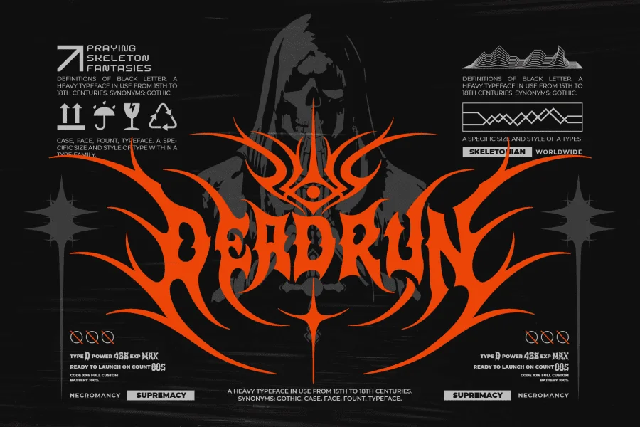 Sad Rock Font preview 2