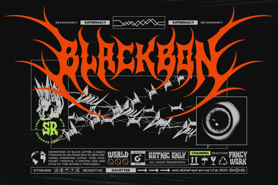 Sad Rock Font preview 3