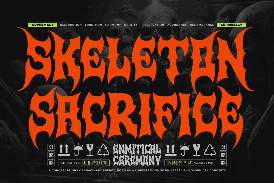 Sad Rock Font preview 4