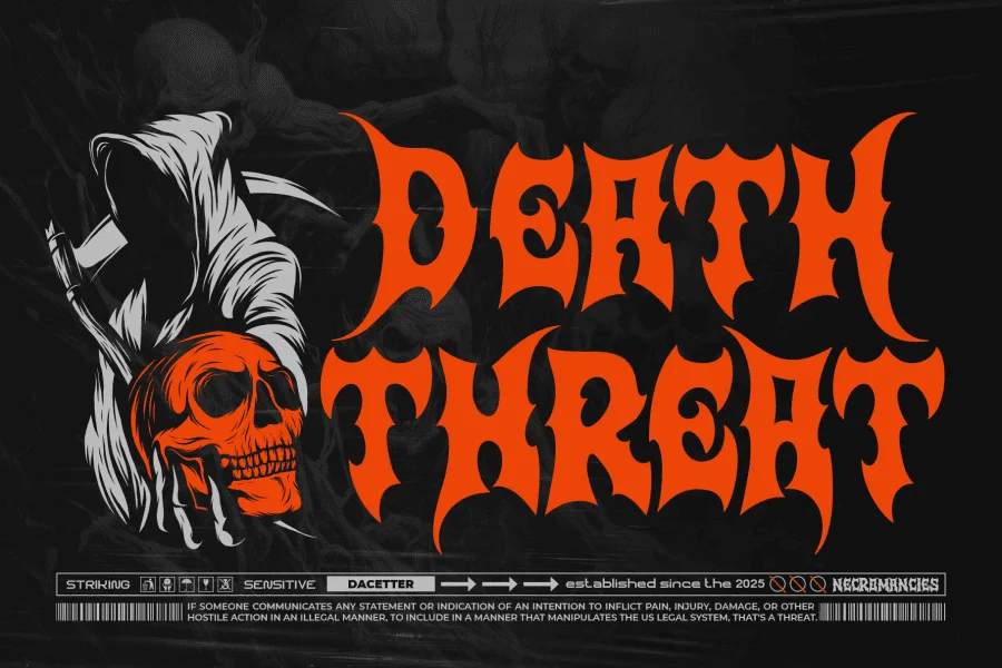 Sad Rock Font preview 5