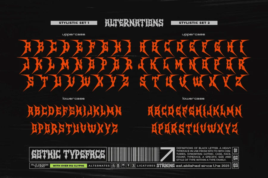 Sad Rock Font preview 8