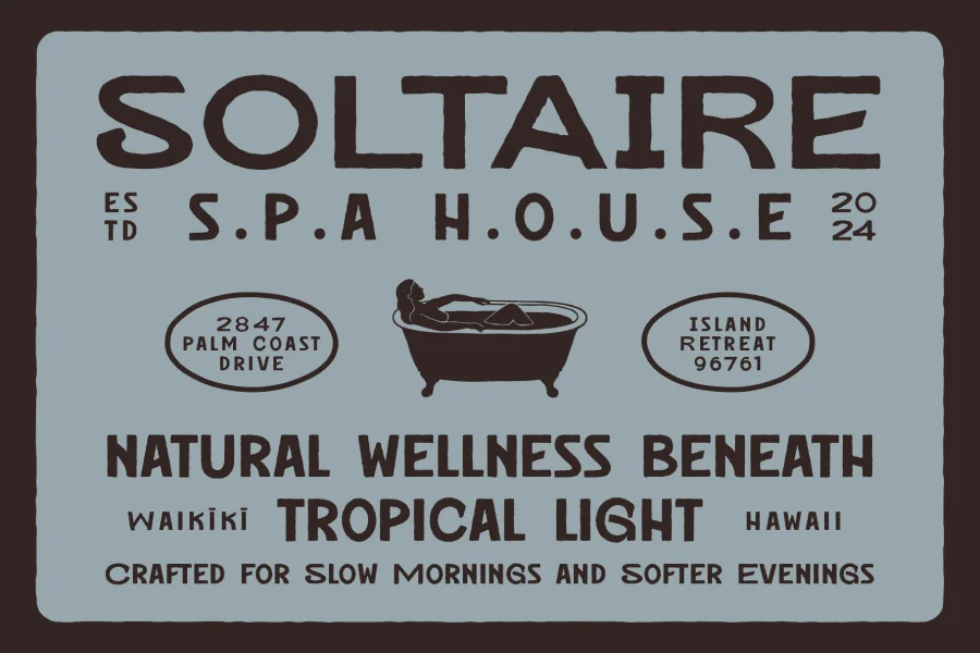 SAE Soltaire Font preview 16