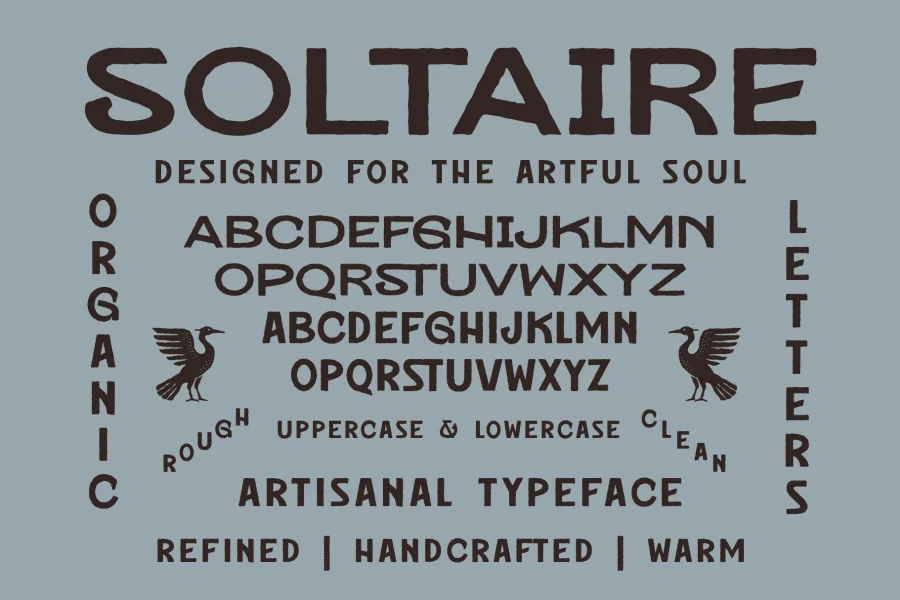 SAE Soltaire Font preview 2