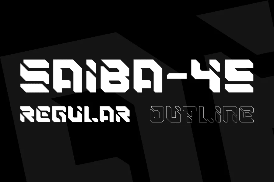 SAIBA-45 Font Family preview 11