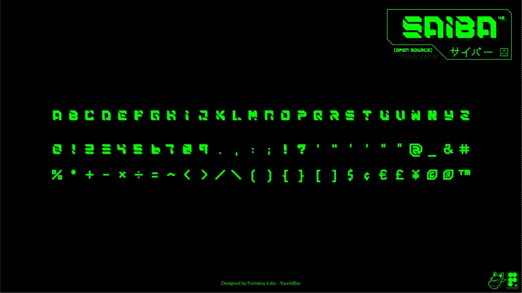 SAIBA-45 Font Family preview 3