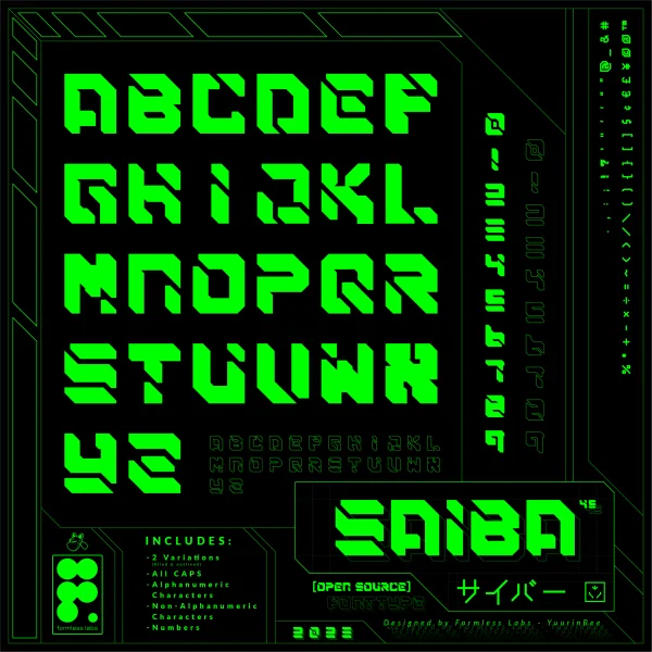SAIBA-45 Font Family preview 4