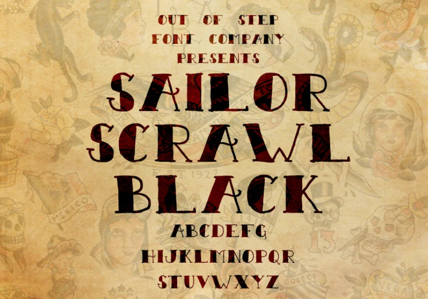 Sailor Scrawl Font Family preview 2