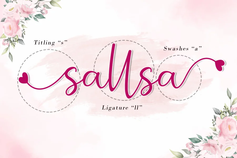 Sallsa Font preview 6