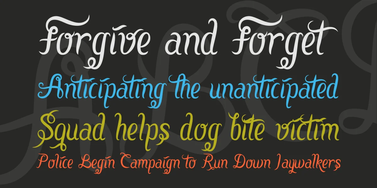 Sang Fatchurrohmah Font preview 2