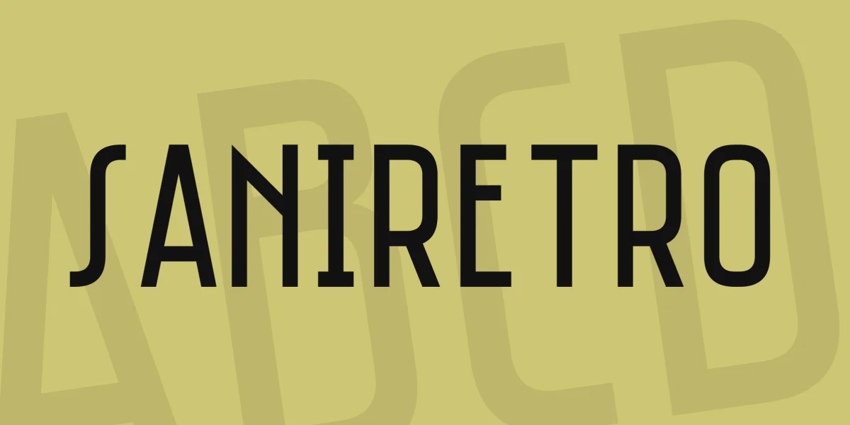 Saniretro Font preview 5