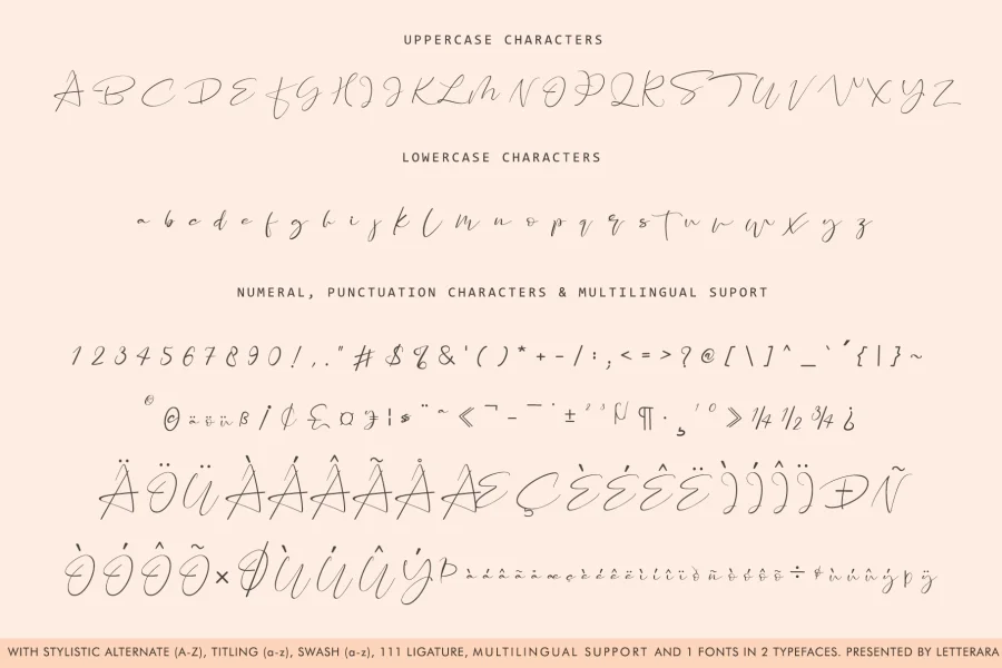 Santeria Signature Font preview 11
