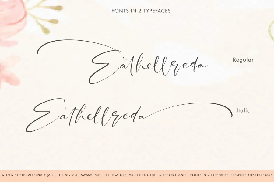 Santeria Signature Font preview 6