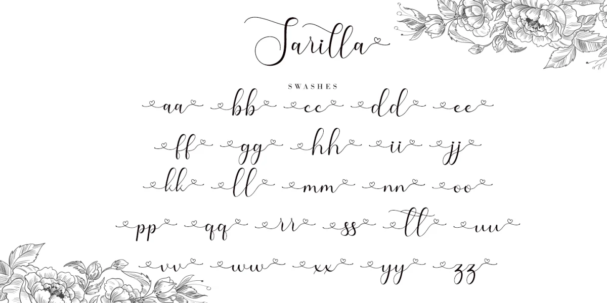 Sarilla Script Font preview 10