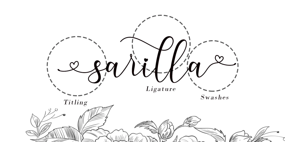 Sarilla Script Font preview 6