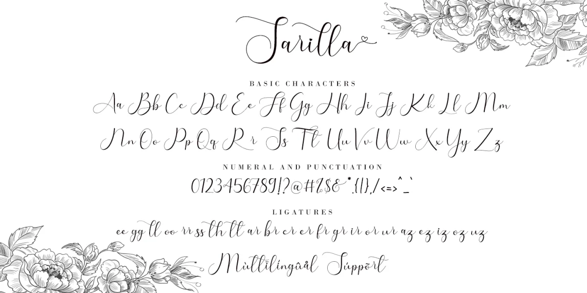 Sarilla Script Font preview 9
