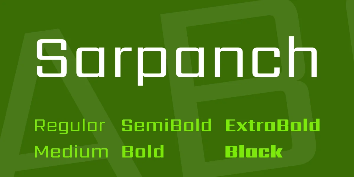 Sarpanch Font Family