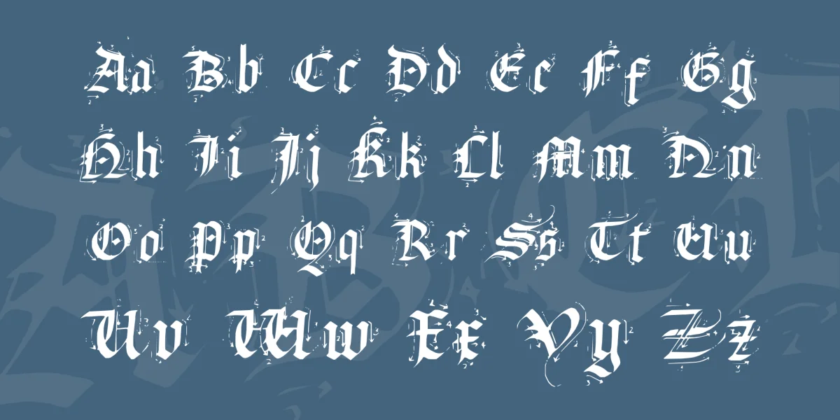 Satanas Humanum Salvator Font preview 2