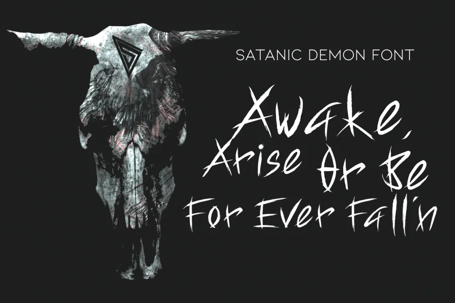 Satanic Demon Font preview 2
