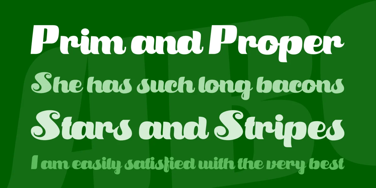 Satisfaction Font preview 2