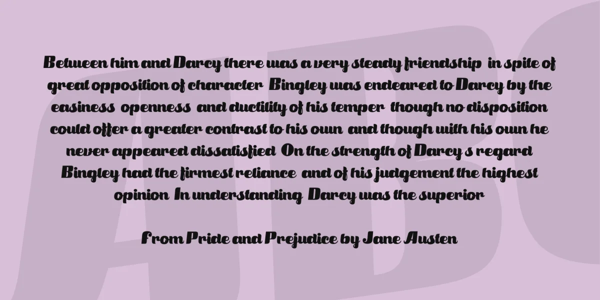 Satisfaction Font preview 3