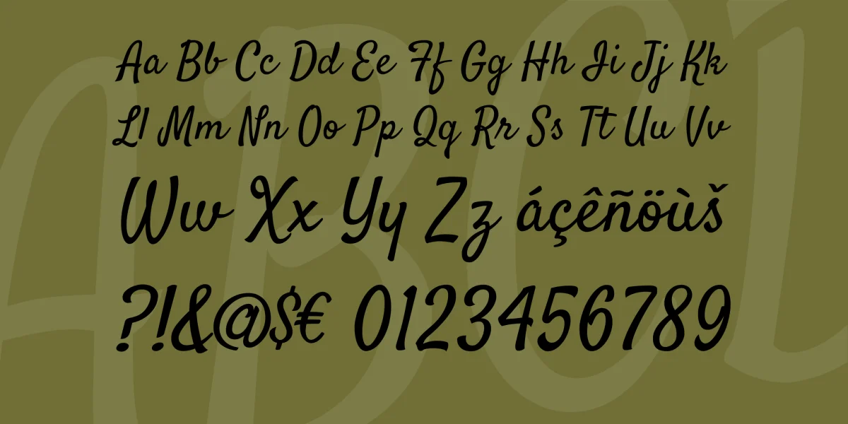 Satisfy Font preview 4
