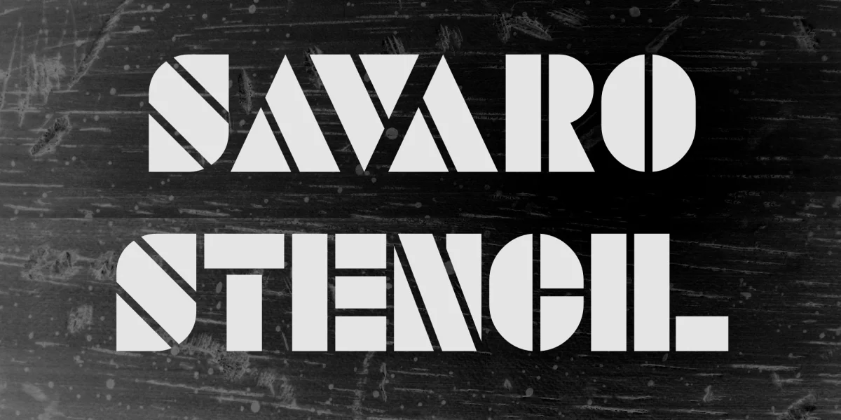 SAVARO STENCIL Font