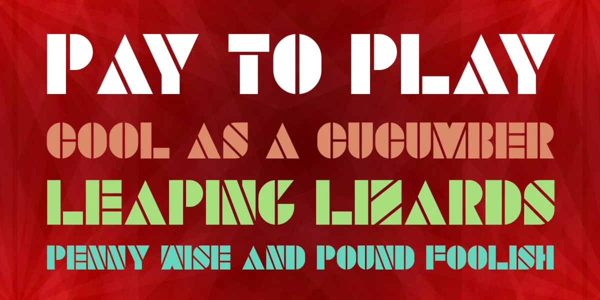 SAVARO STENCIL Font preview 2