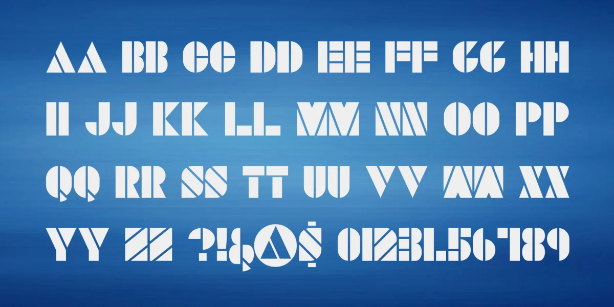SAVARO STENCIL Font preview 3