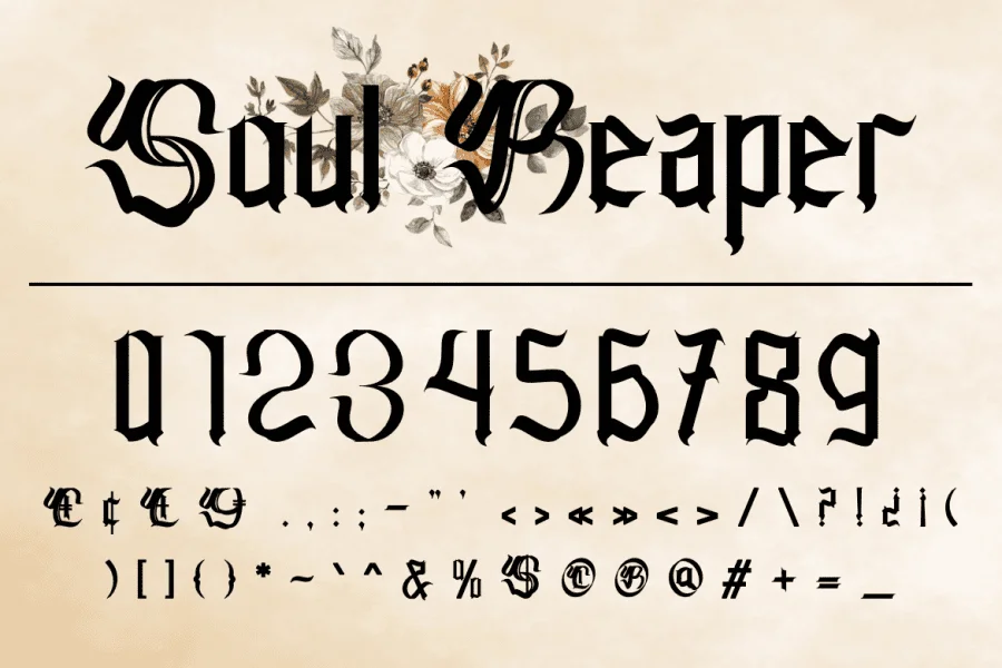 Scarbes Font preview 3