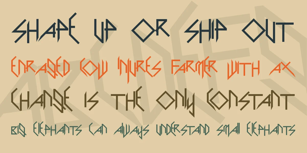 Scary Glyphs and Nice Characters Font preview 2