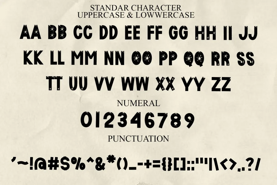 Scatter Brush Font preview 7