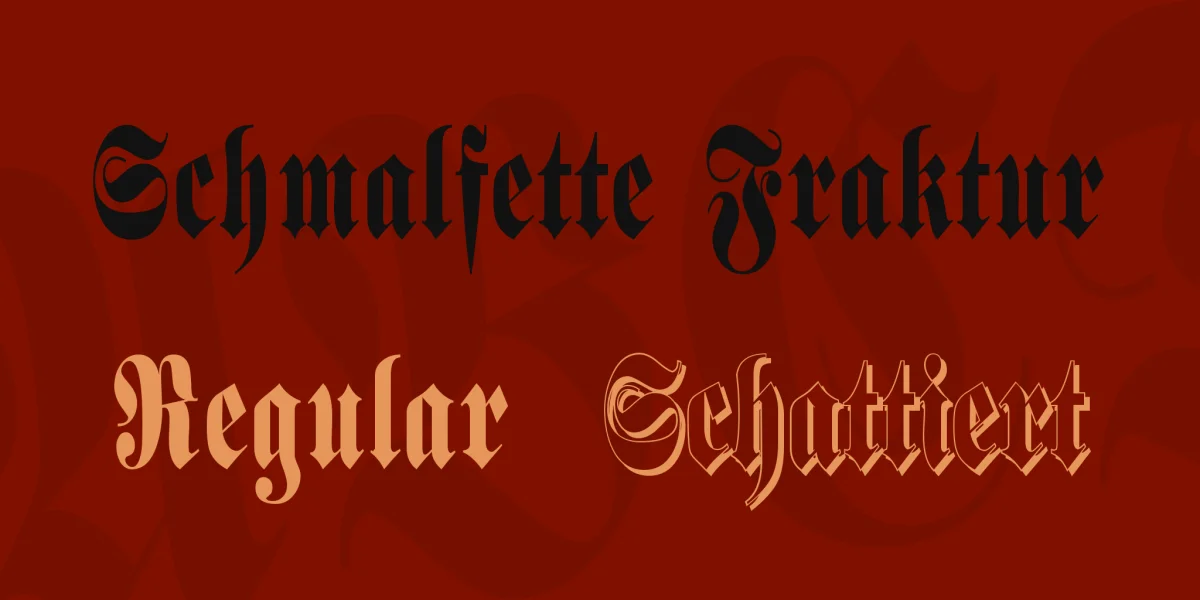 Schmalfette Fraktur Font Family