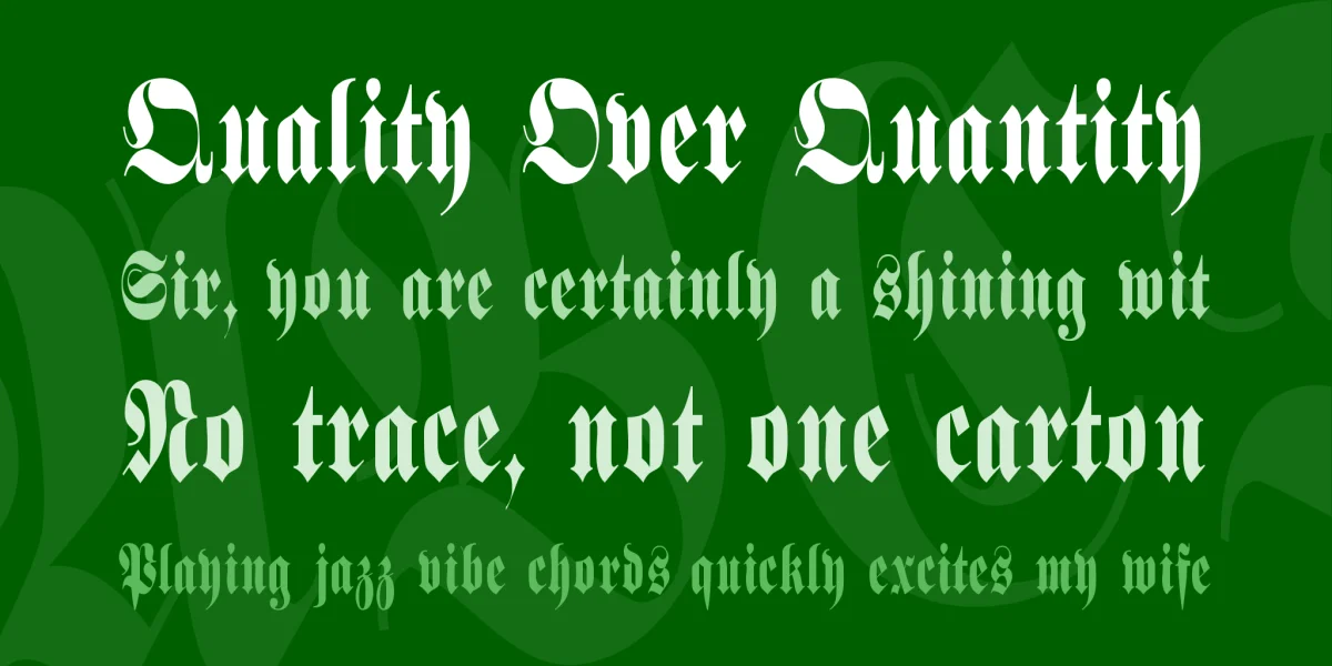 Schmalfette Fraktur Font Family preview 2