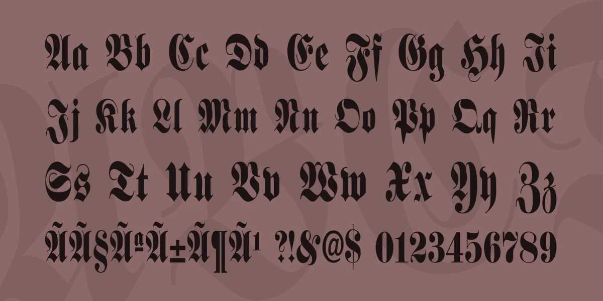 Schmalfette Fraktur Font Family preview 3