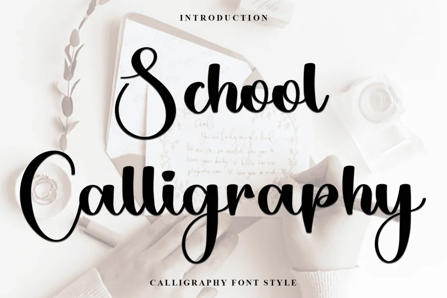 School Calligraphy Font