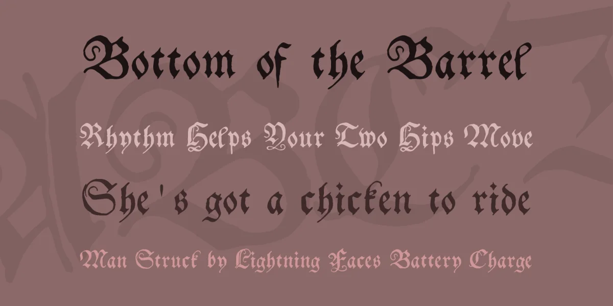 Schwabacher Font preview 2