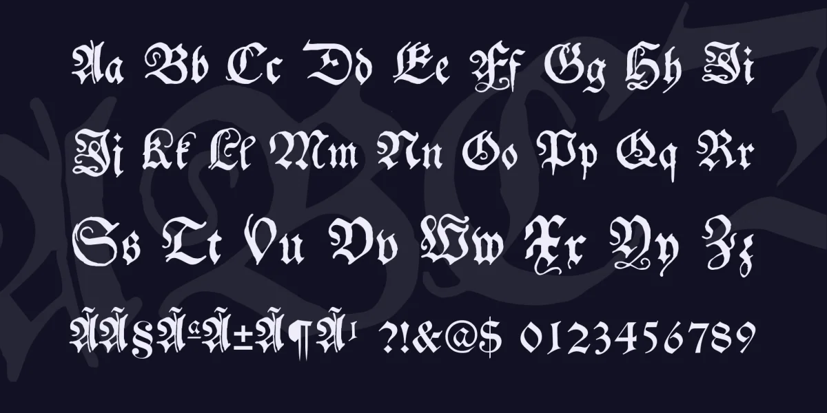 Schwabacher Font preview 4