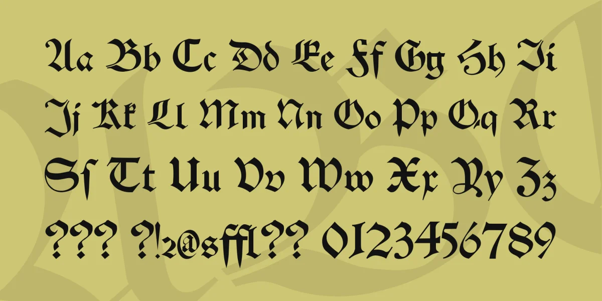 Schwaben Alt Font preview 4