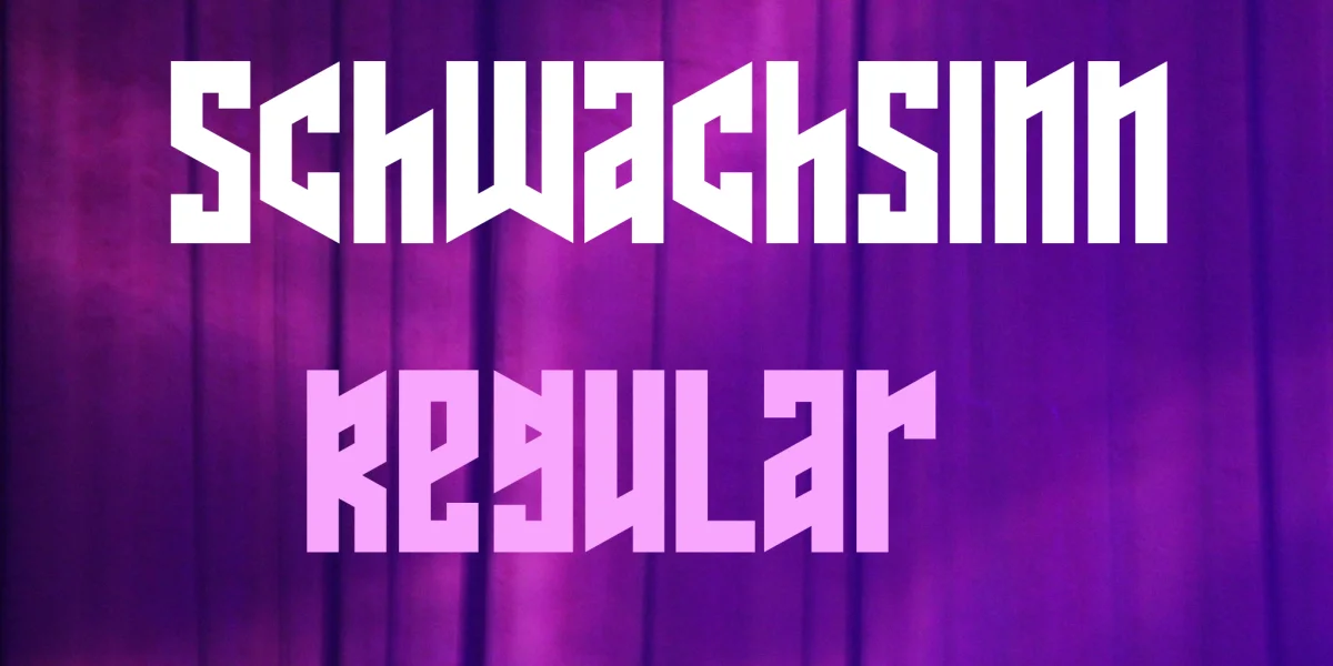 Schwachsinn Font Family preview 2