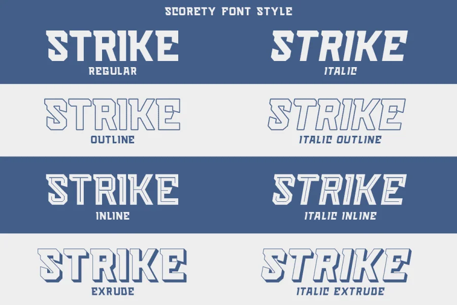 Scorety DEMO Font preview 3