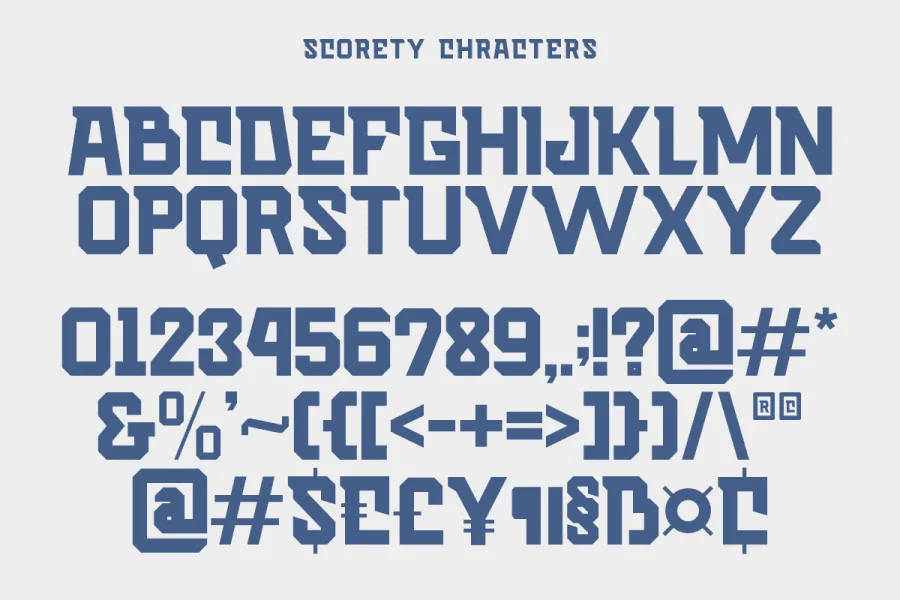 Scorety DEMO Font preview 4