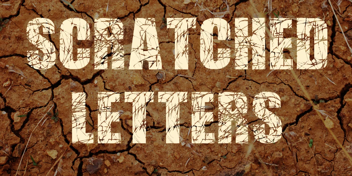 Scratched Letters Font