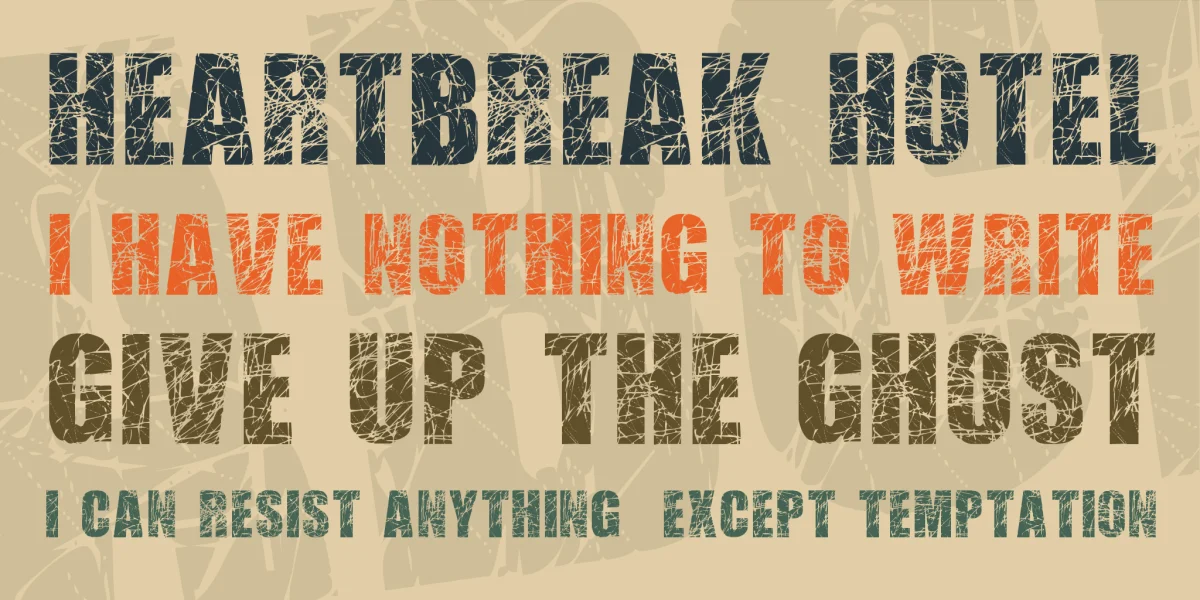 Scratched Letters Font preview 2