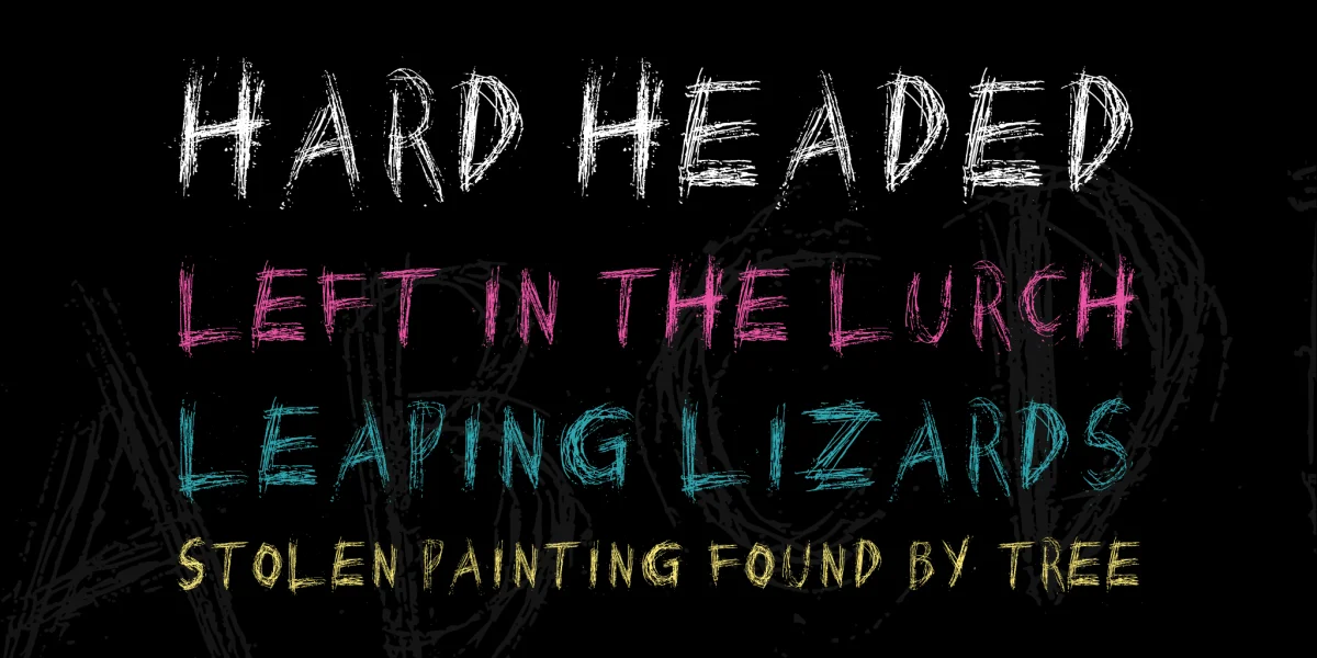 Scratched on X Ray Font preview 2