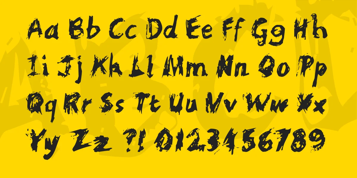 Scratchy Font preview 4
