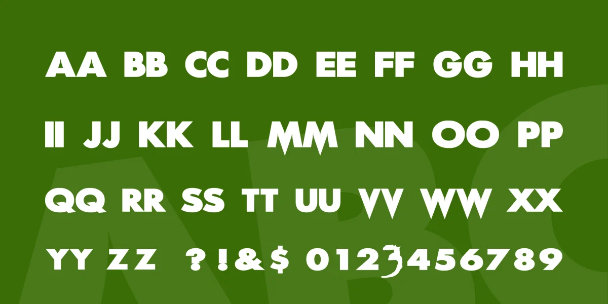 Scream Real Font preview 3