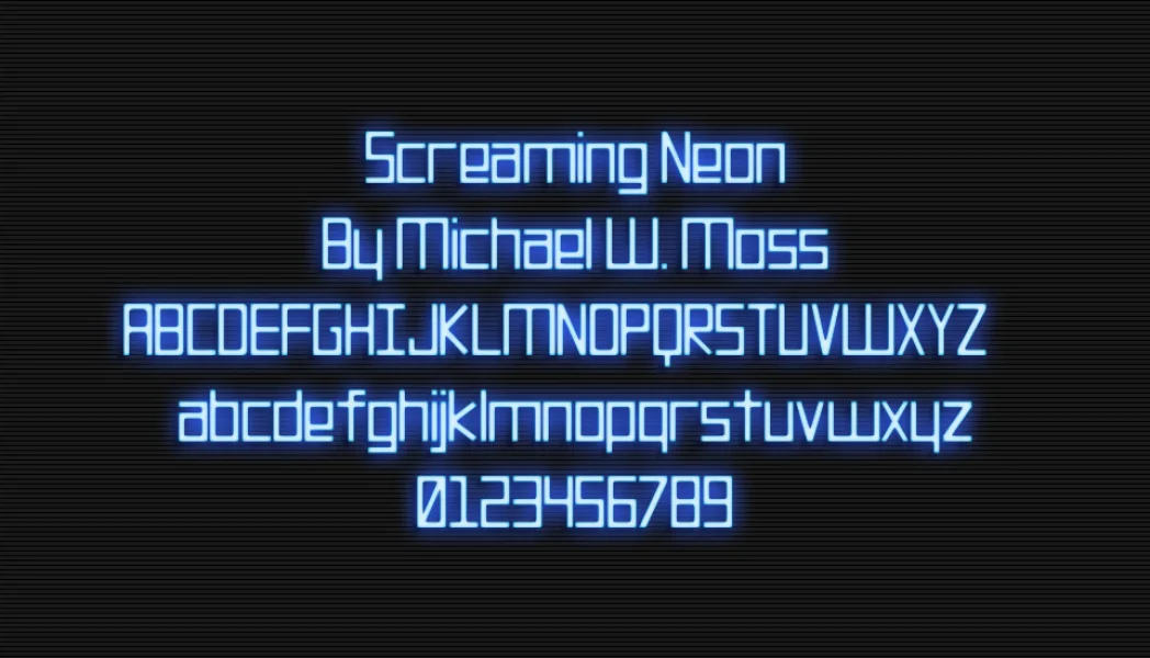 Screaming Neon Font preview 2